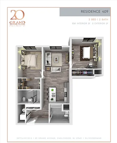 Floor plan 2 Bed 2 Bath