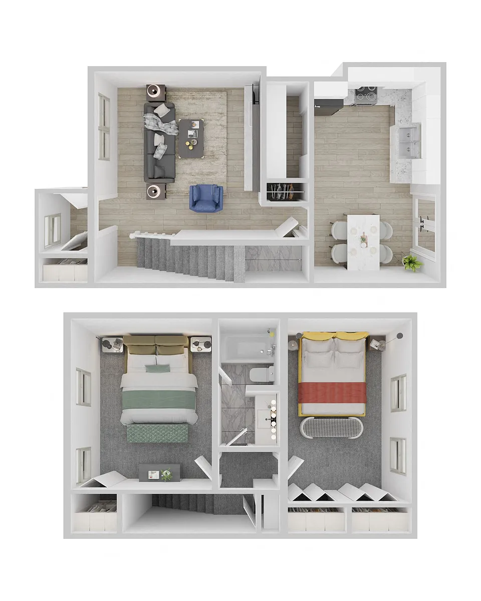 Floor plan 2 Bedrooms