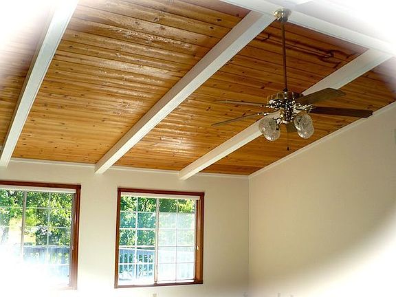 Beamed Ceiling In Great Room