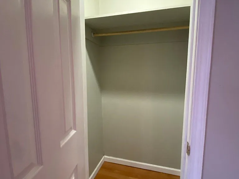 The second bedroom has a tall and expansive closet.