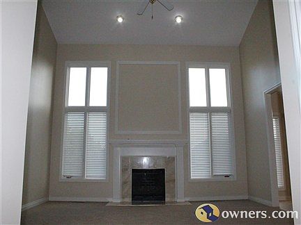 Cathedral ceiling family room