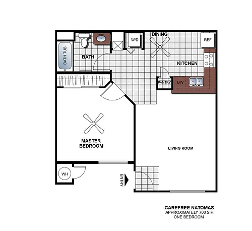 Floor plan 1 Bedroom