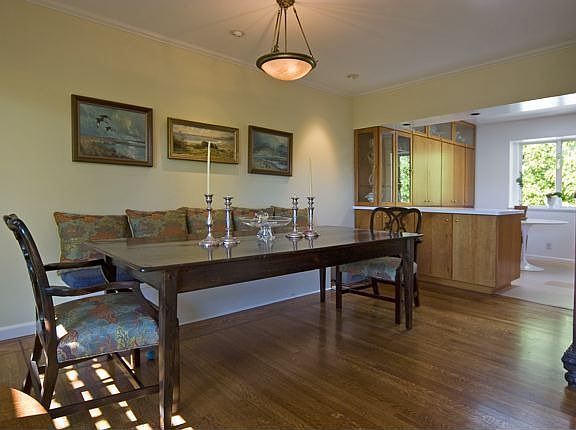 Formal dining with more gorgeous hardwood floors