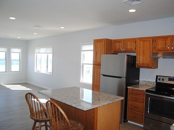 Kitchen Island and Living Area