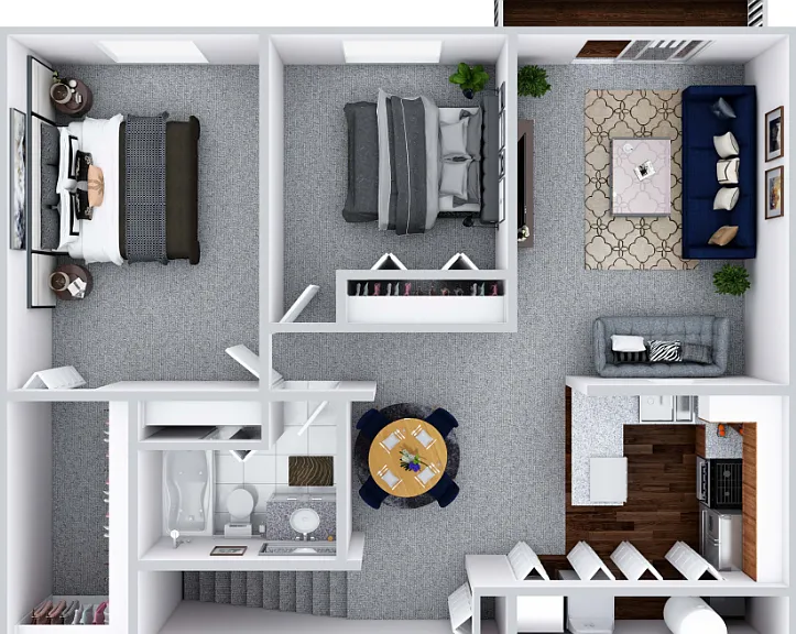 Back Penthouse Floorplan Diagram