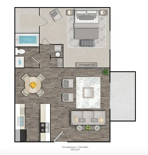 Floor plan One Bedroom