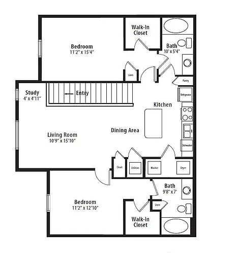 Floor plan 2 BR Grand Overlook