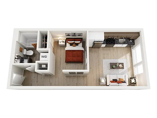 Floor plan 1x1 Urban P