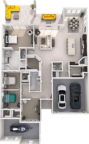 Broadmoor Plus 3D Floor Plan
