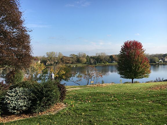 Backyard view of lake