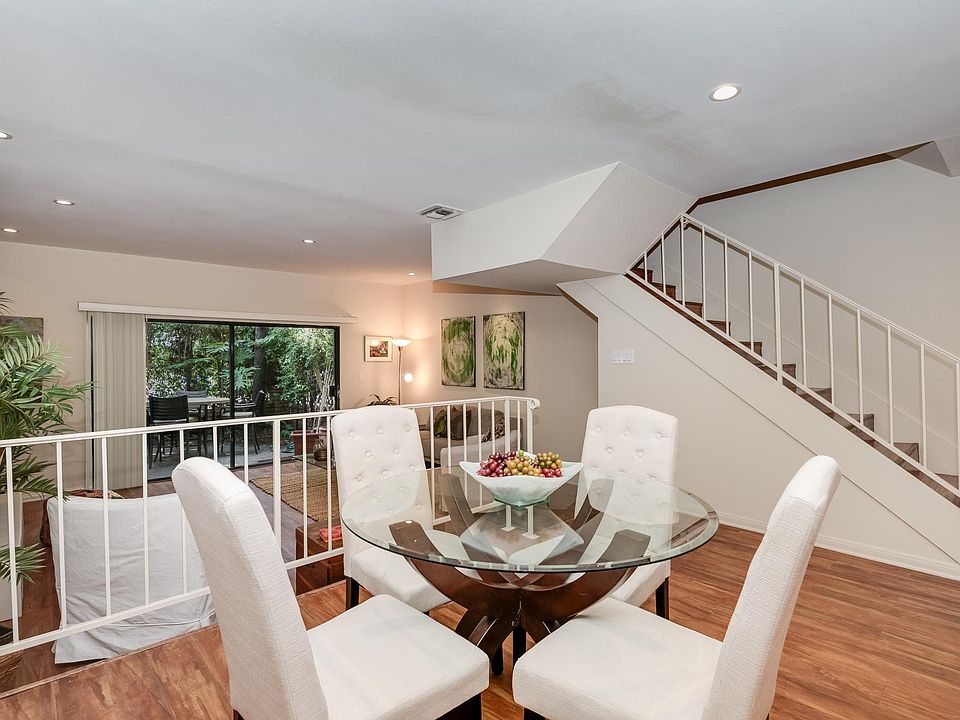 Dining area looks onto staircase