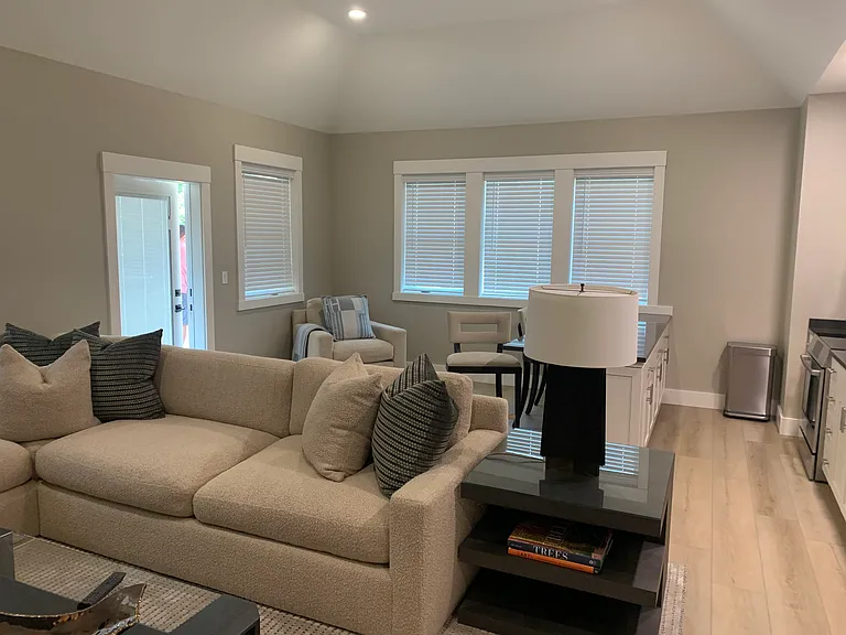 Living and dining areas