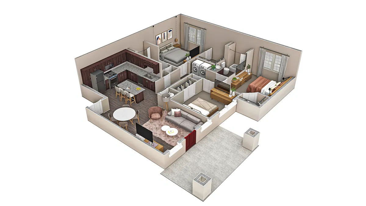 Floor plan 3 BR Haven Overlook