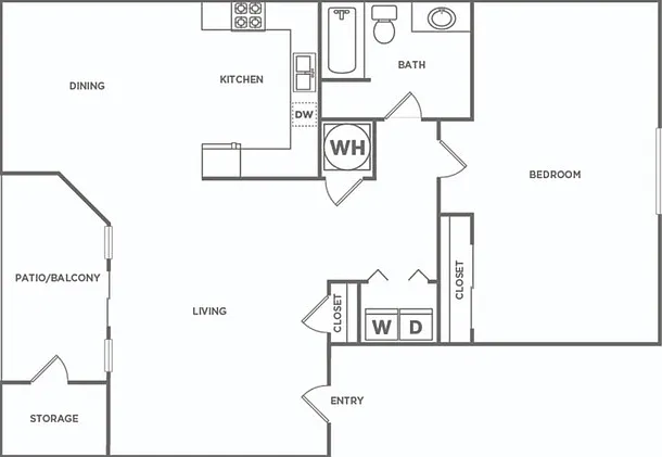 One Bedroom One Bath | 747 sq. ft. One Bedroom One Bath | 747 sq. ft.