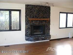 Real rock fireplace