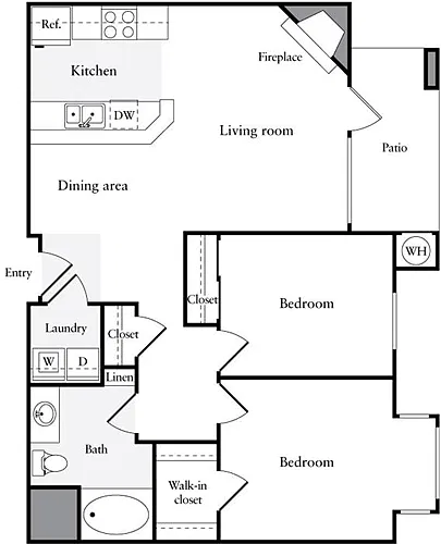 Floor plan 2 Bedrooms A