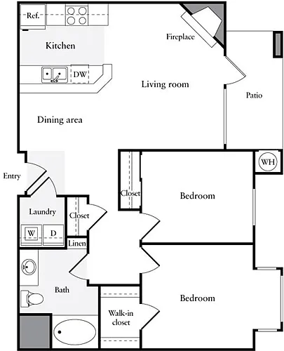 Floor plan 2 Bedrooms A