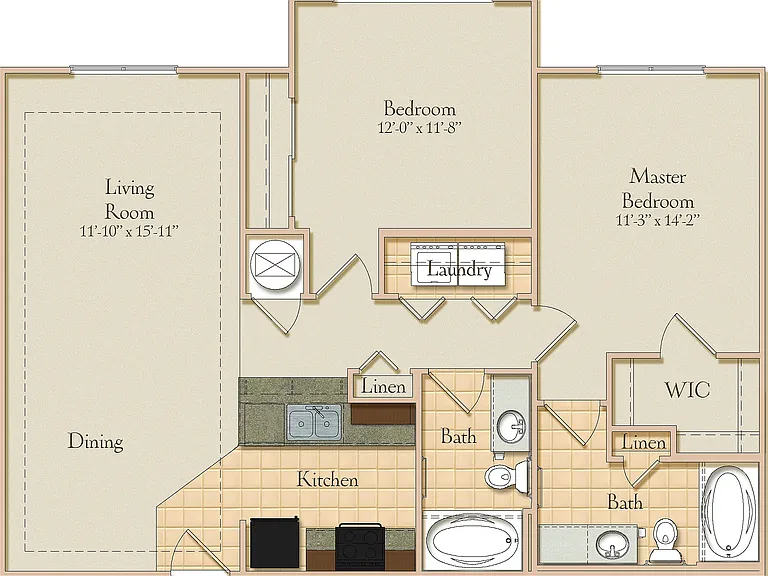 2BR 2BA 2BR 2BA