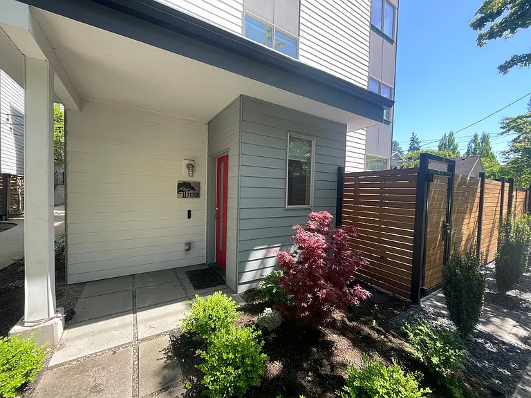 Main entrance with low maintenance yard