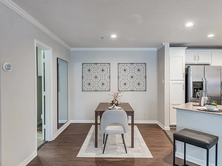 Have a seat at the breakfast bar or in the dining area