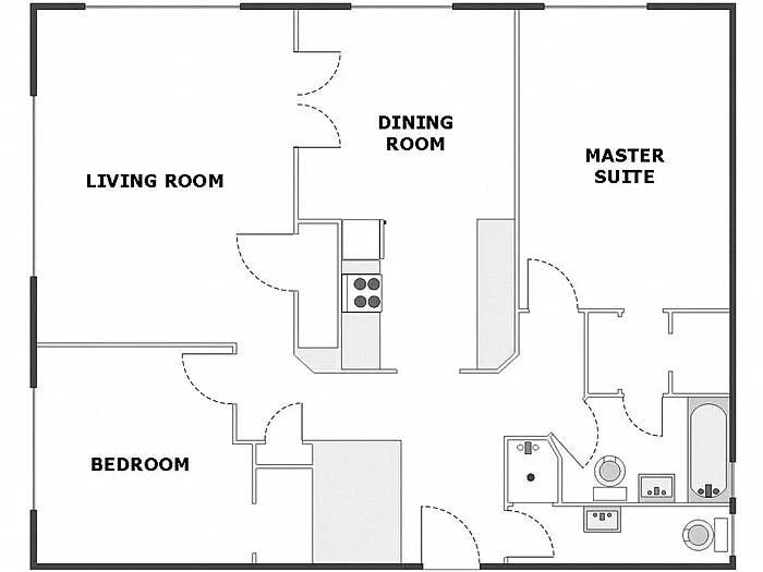 Floor plan 2 Bed / 2 Bath: Type A