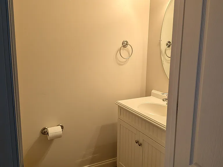 1/2 bath off living space