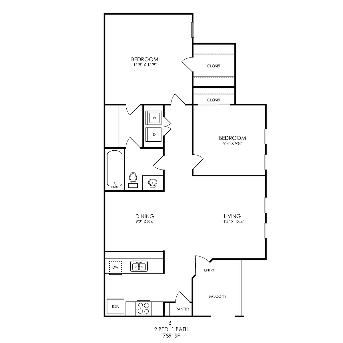 Floor plan B1 Renovated