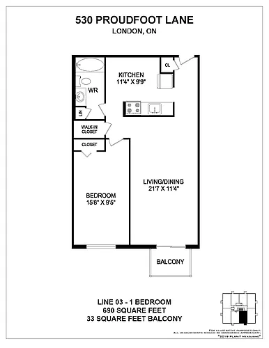 Floor plan 1 Bedroom