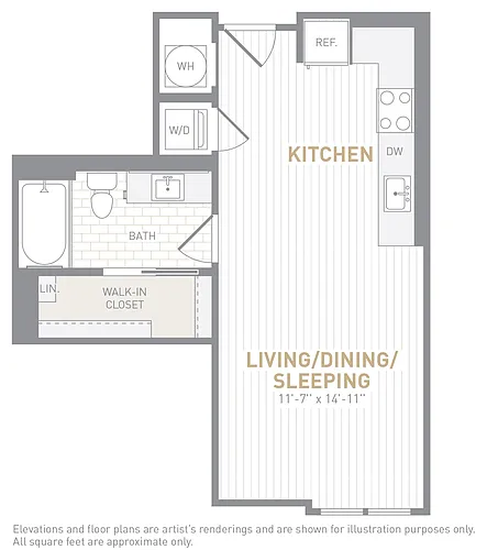 Floor plan Studio-S01a