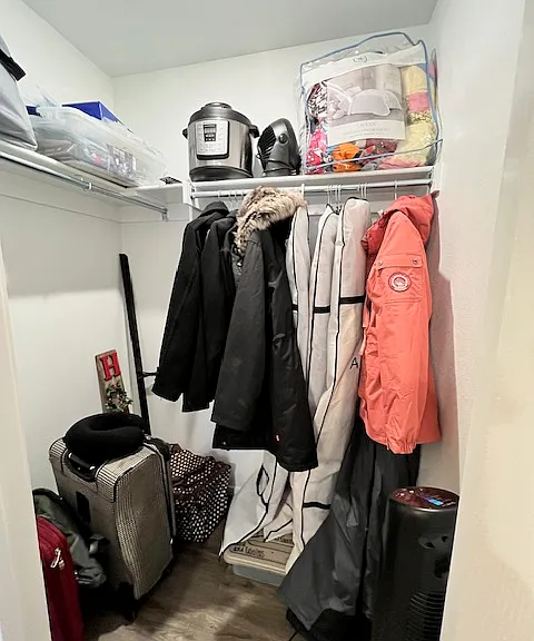 Walk-in closet in second bedroom