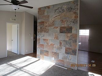 Accent wall in living area