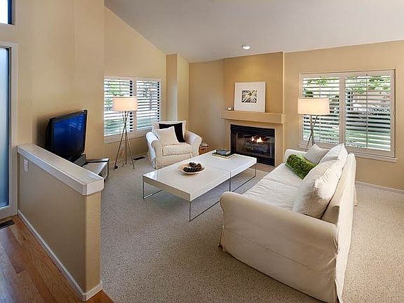Vaulted living room