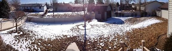 Panoramic Backyard/Shed