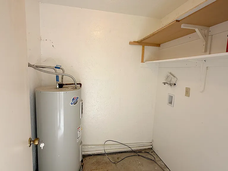 Storage and washer and dryer hookups