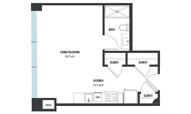 Floor plan S2 Studio