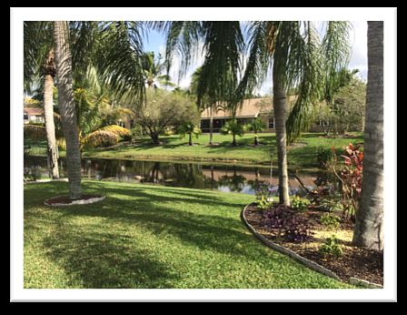 Beautiful backyard on canal.