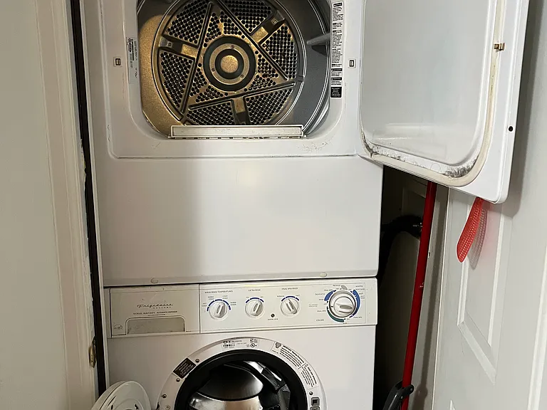 Washer and dryer in kitchen