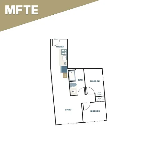 Floor plan 2x1 - D3 - Affordable