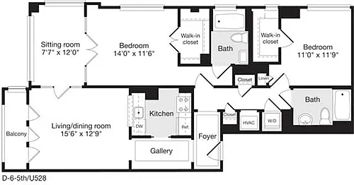 Floor plan 2 Bedrooms O