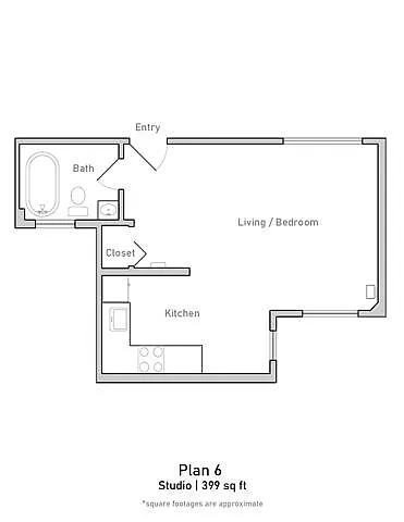 Floor plan Studio - Plan 6