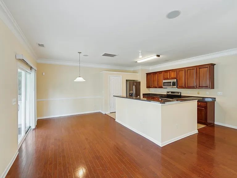Living, kitchen, dining