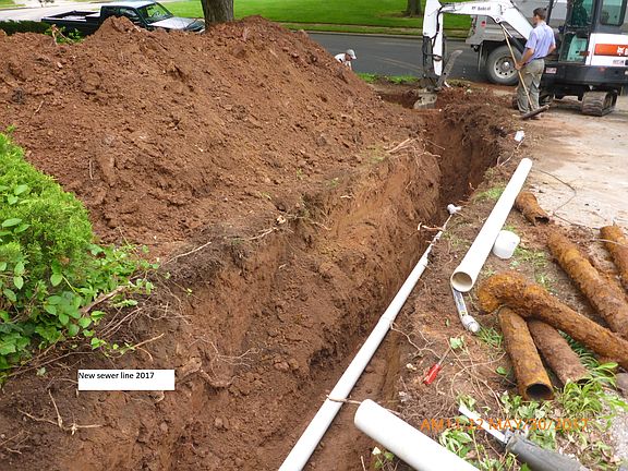 New sewer line 2017