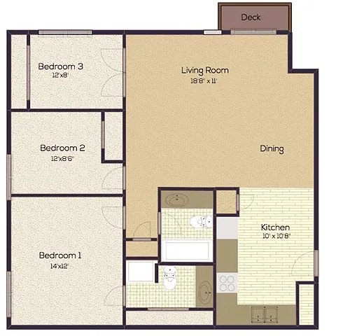 Floor plan 3 Bed BS