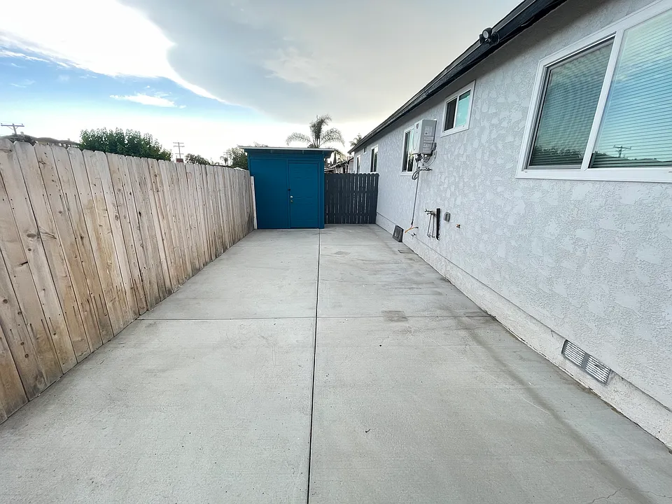 Backyard and storage space