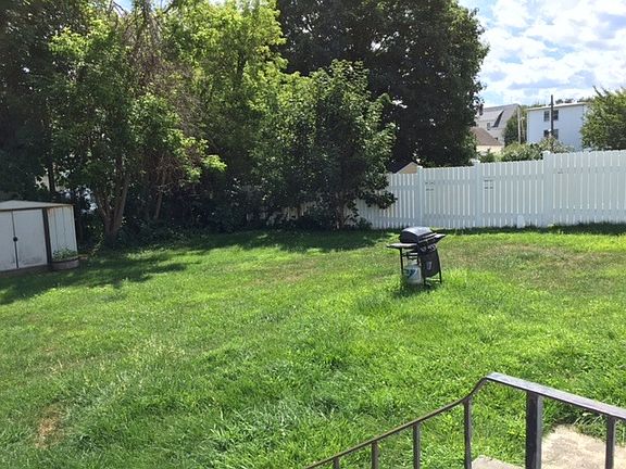 large fenced back yard