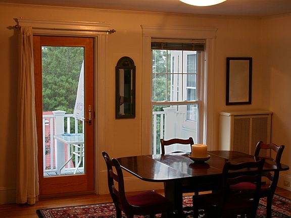Dining room opens onto kitchen
