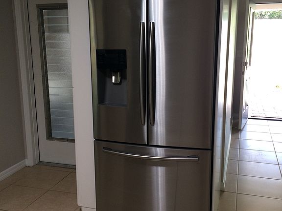 26cf Samsung french door fridge, plus overhead cabinet and s
