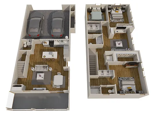 Floor plan TH Plan Three with Flex Room