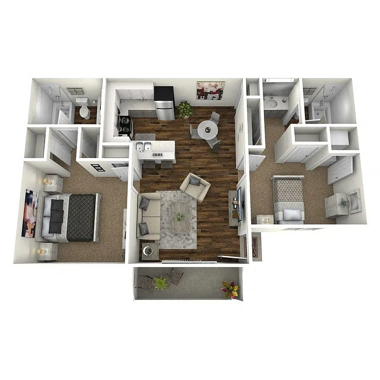 Floor plan 2 Bedroom 2 Bathroom