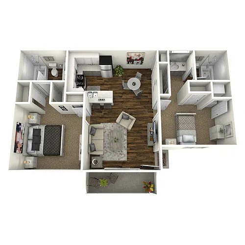 Floor plan 2 Bedroom 2 Bathroom